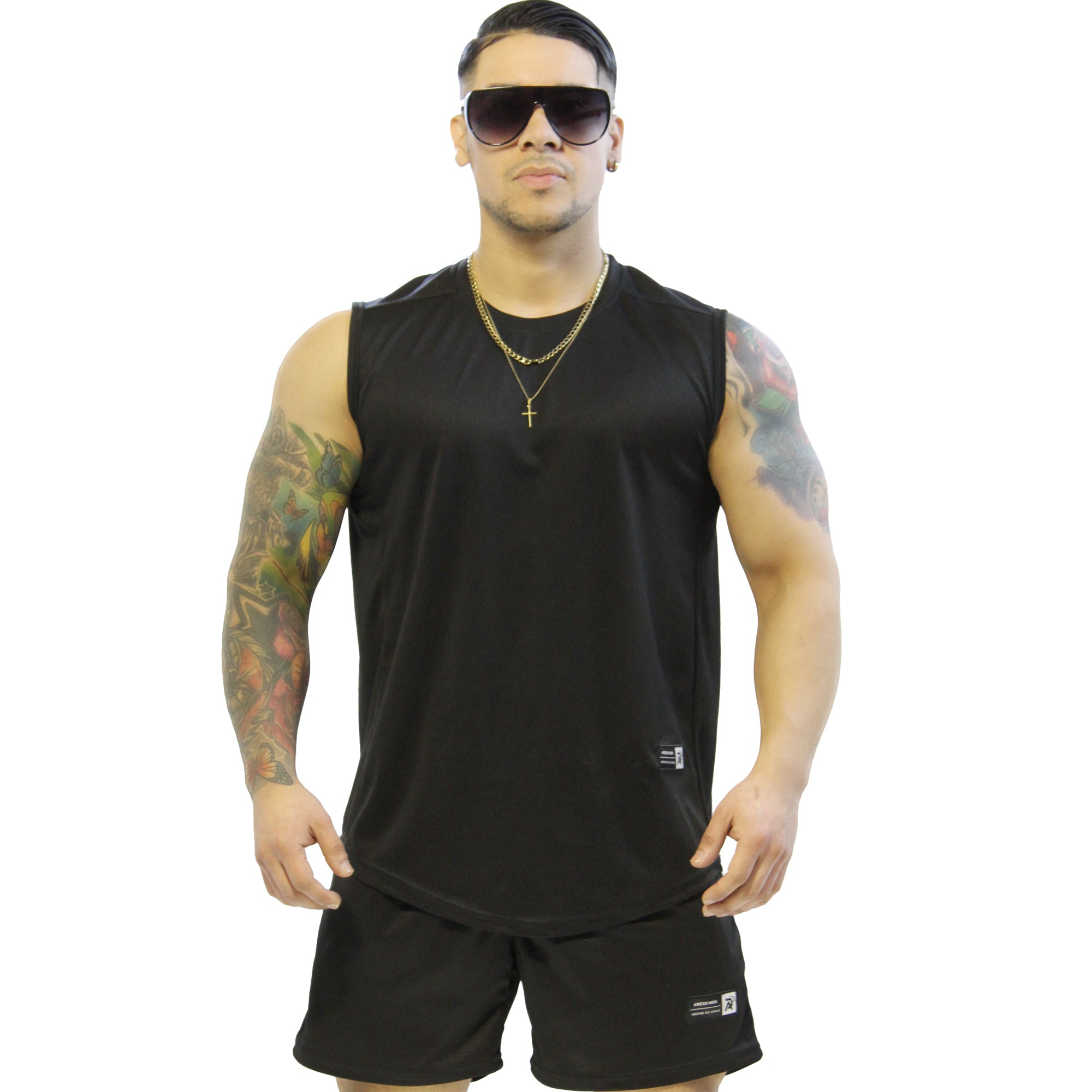 Conjunto dri-fit  gym aress negro