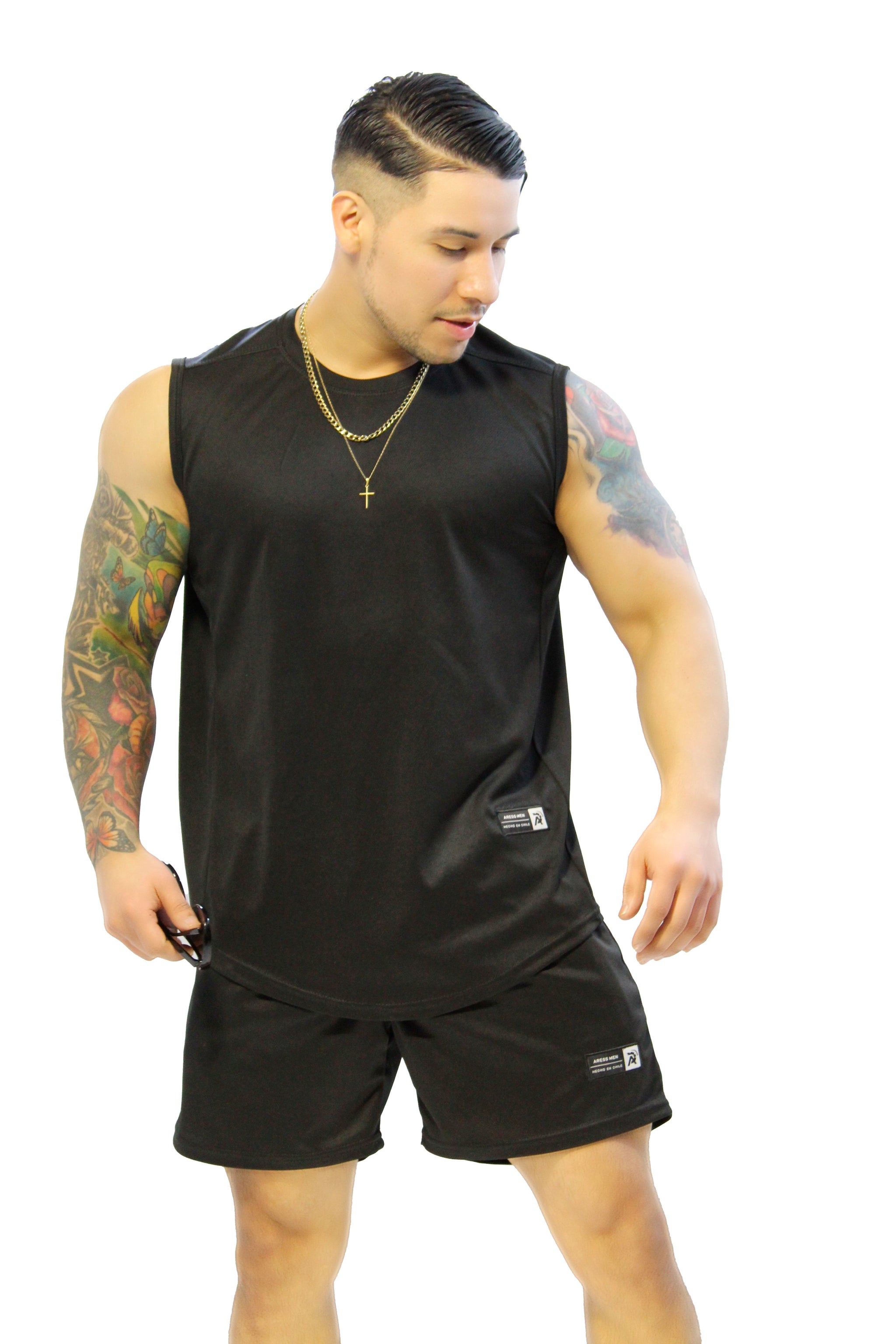 Conjunto dri-fit  gym aress negro