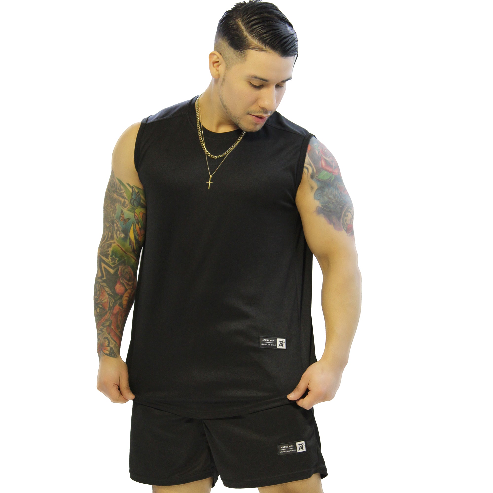 Conjunto dri-fit  gym aress negro