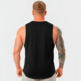 Polera musculosa lisa cuello redondo - negro