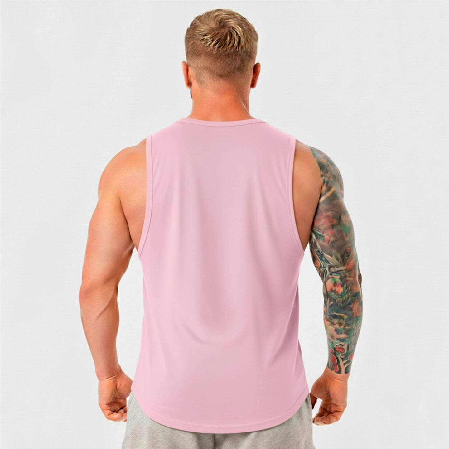 Polera musculosa cuello redondo faith palo rosa