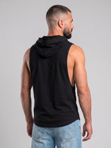 Polera Musculosa Capucha Lisa - Black