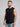 Polera musculosa lisa cuello redondo - negro