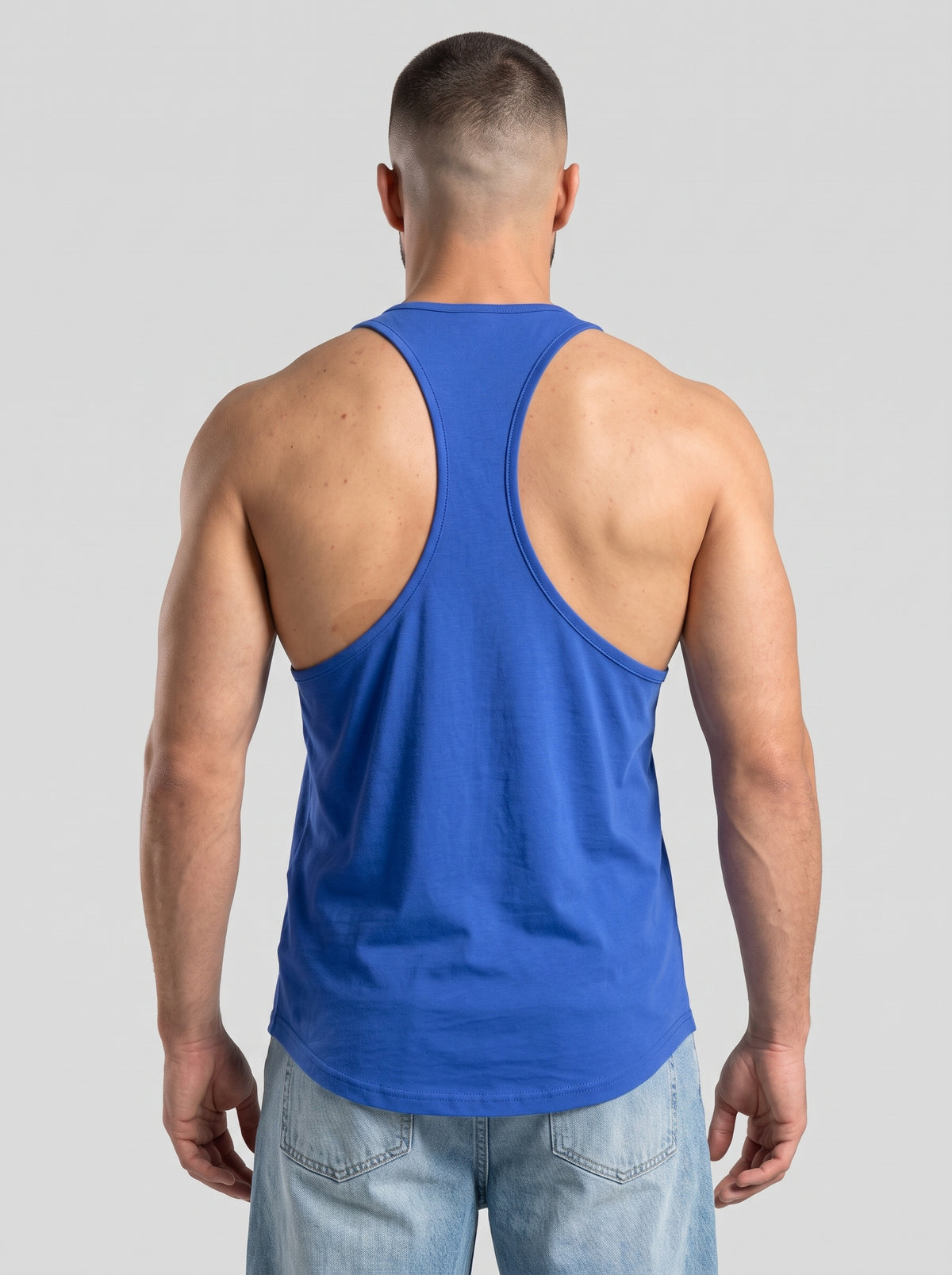 Polera musculosa Tirante lisa - azul rey