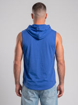 Polera Musculosa Capucha lisa warrior manga cero - Azul Royal