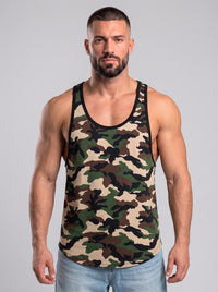 Polera musculosa Tirante lisa - Militar
