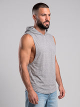 Polera Musculosa Capucha Lisa - Grey