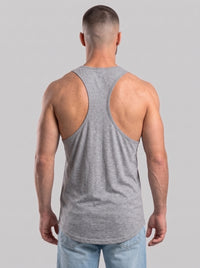 Polera musculosa Tirante lisa - Gris Melange