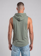 Polera Musculosa Capucha Lisa - khaki green