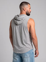 Polera Musculosa Capucha Lisa - Grey