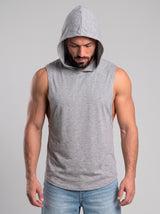 Polera Musculosa Capucha Lisa - Grey