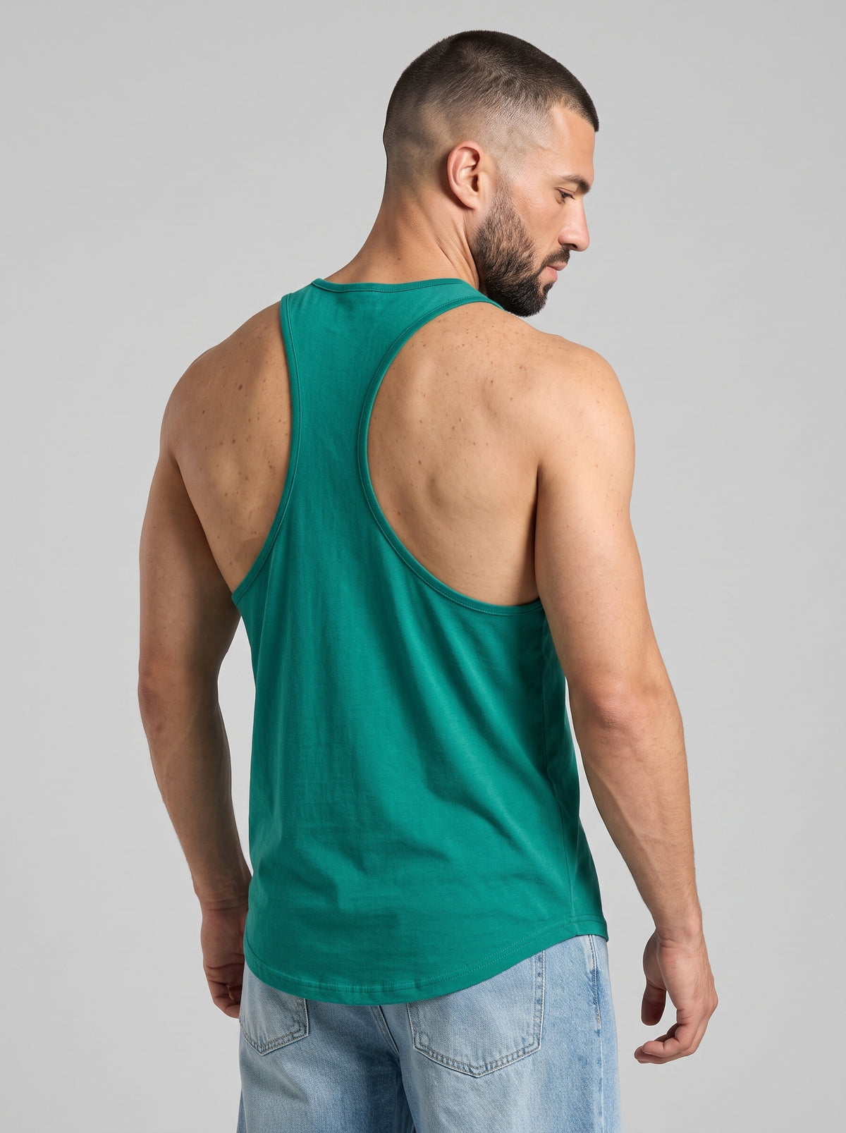 Polera musculosa Tirante lisa - Verde jade