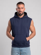 Polerón Musculosa con Capucha lisa Premium | Navy