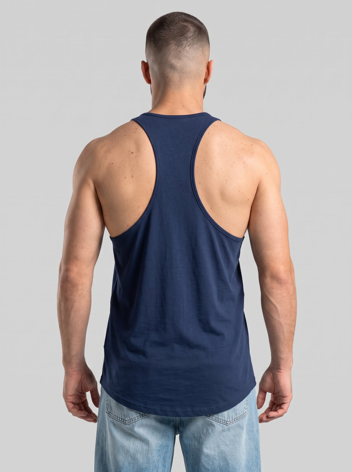 Polera musculosa Tirante lisa - Azul marino