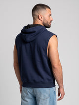Polerón Musculosa con Capucha lisa Premium | Navy