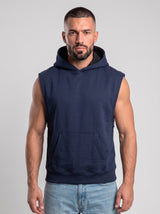 Polerón Musculosa con Capucha lisa Premium | Navy