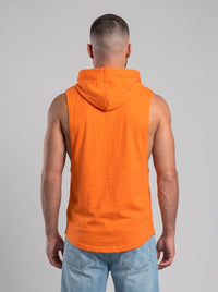 Polera Musculosa con Capucha Lisa – Naranja