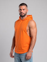 Polera Musculosa con Capucha Lisa – Naranja