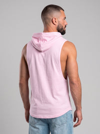 Polera Musculosa Capucha Lisa - baby pink