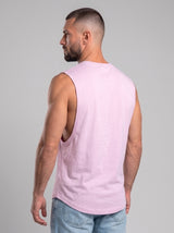 Polera musculosa lisa cuello redondo - Baby pink