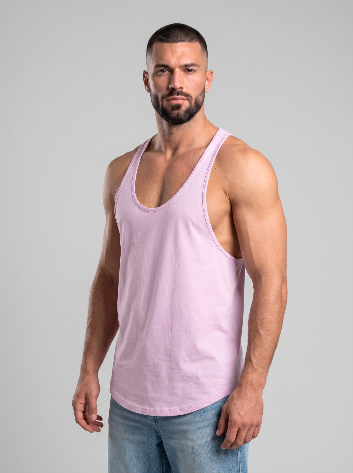 Polera musculosa Tirante lisa - Baby pink