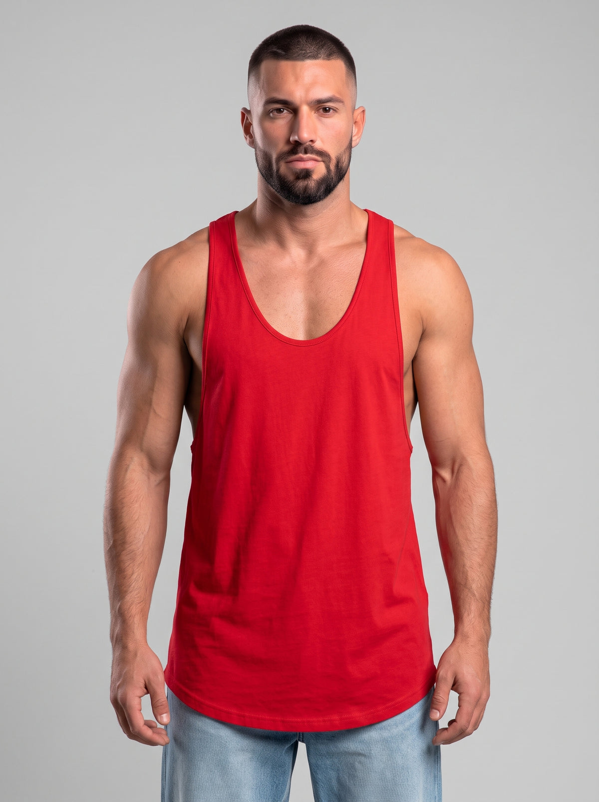 Polera musculosa Tirante lisa - Rojo