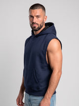 Polerón Musculosa con Capucha lisa Premium | Navy