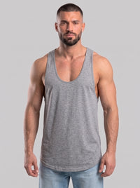 Polera musculosa Tirante lisa - Gris Melange