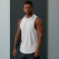 Polera Musculosa Capucha Lisa - White