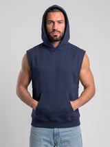 Polerón Musculosa con Capucha lisa Premium | Navy