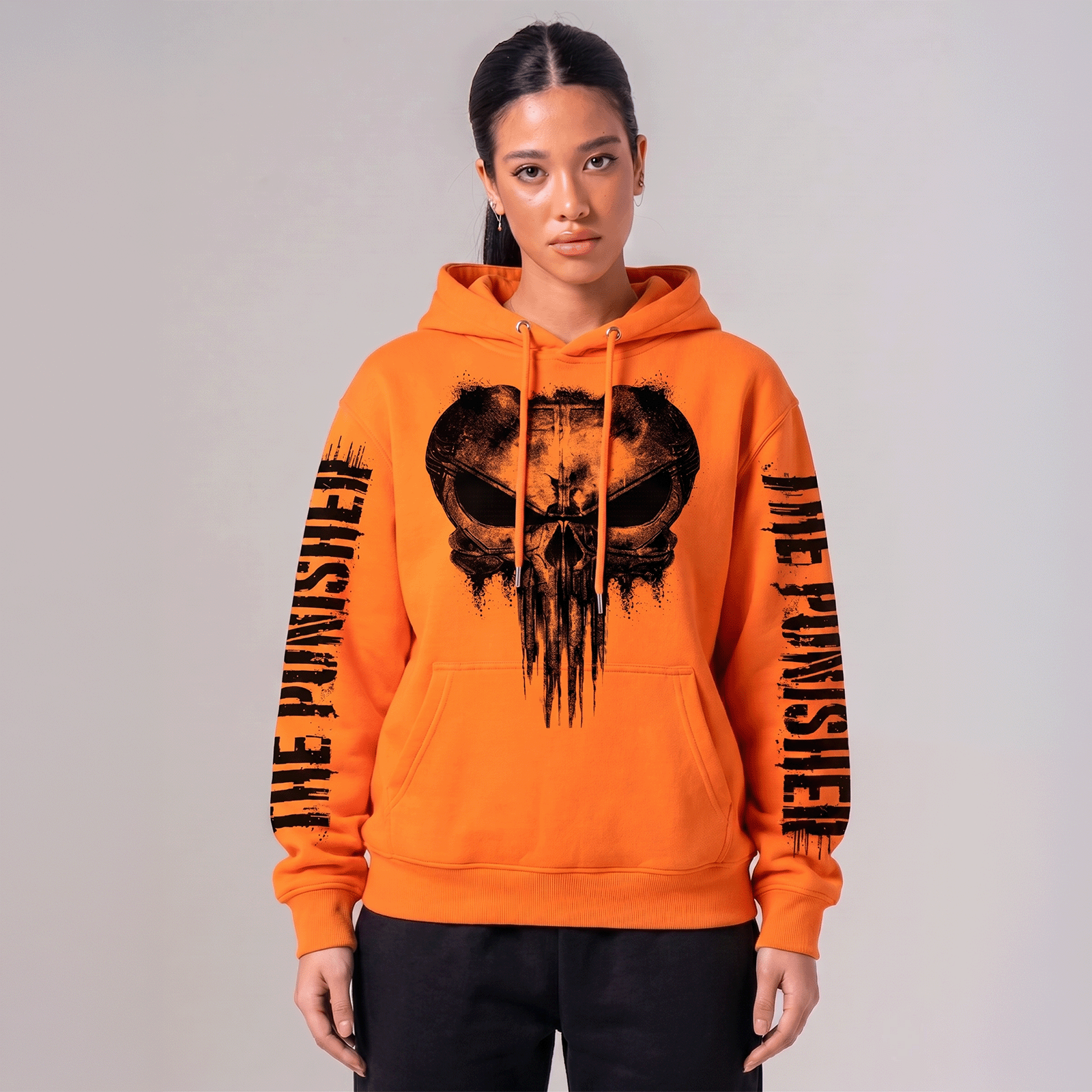 New Poleron Canguro The Punisher-Naranja