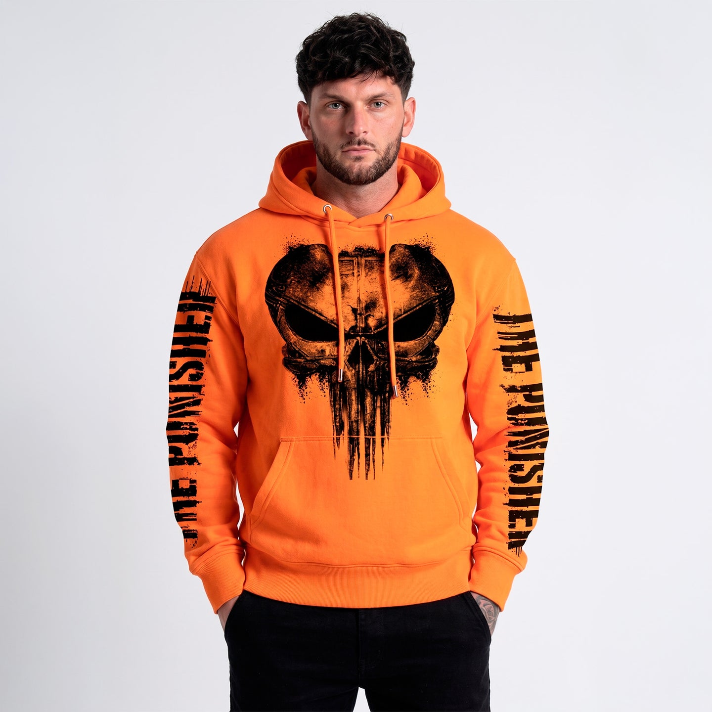 New Poleron Canguro The Punisher-Naranja