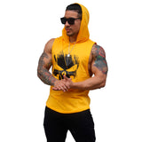 Polera Musculosa Capucha The punisher amarillo