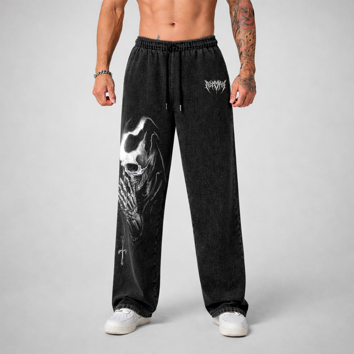 Jogger Oversize Skull-Acid Wash