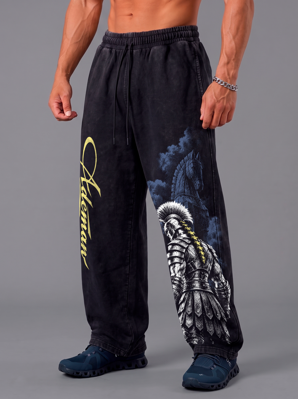 Pantalón Acid Wash Agamenon Three Black