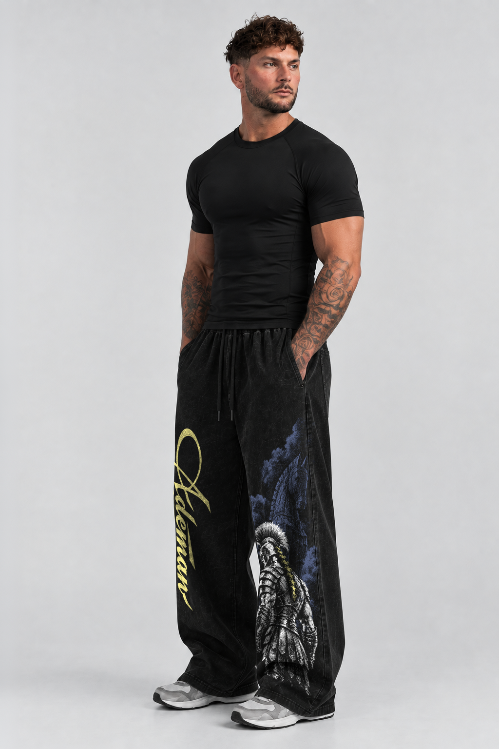 Pantalón Acid Wash Agamenon Three Black