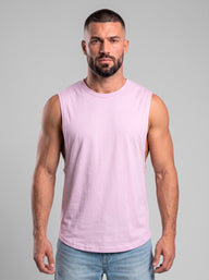 Polera musculosa lisa cuello redondo - Baby pink