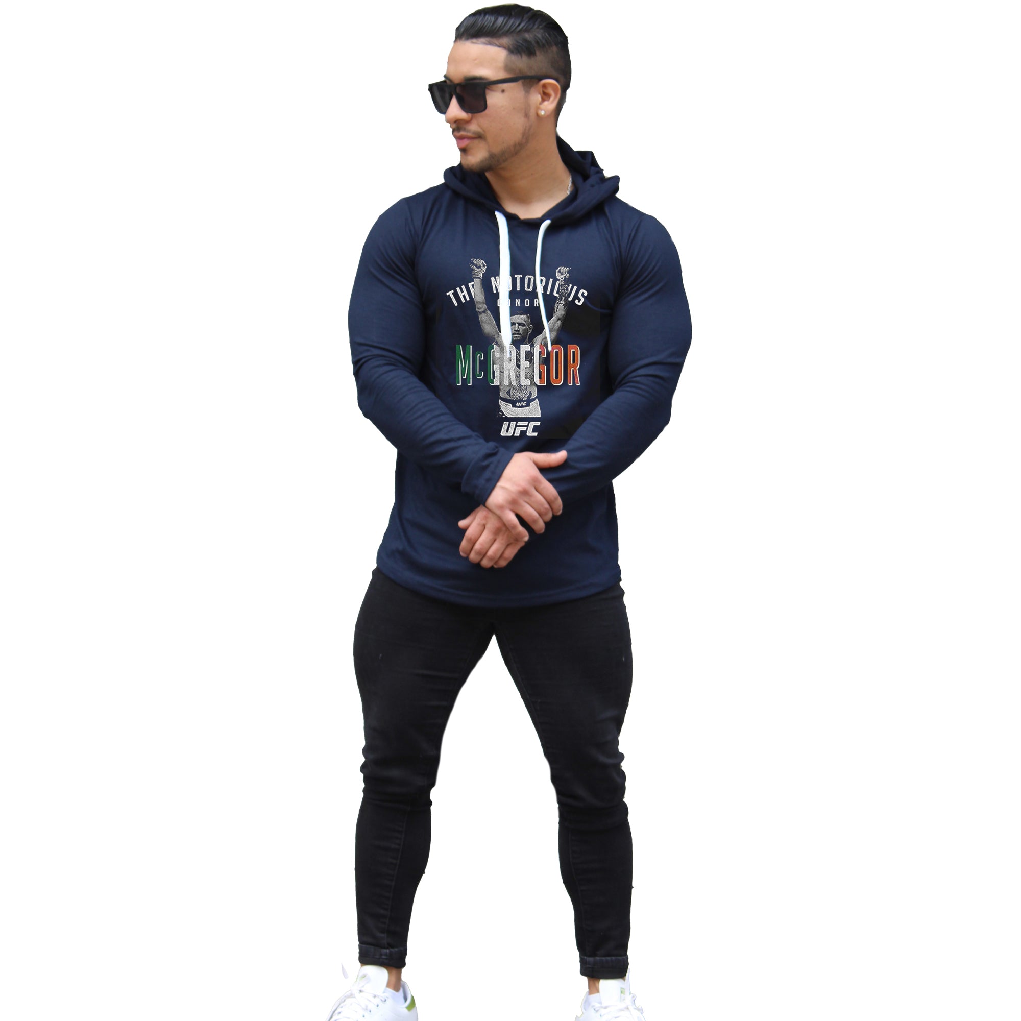 Polera Long Fit Capucha Mcgregor azul marino