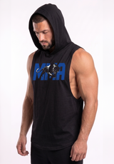 Polera Musculosa con Capucha Black/Blue | MMA