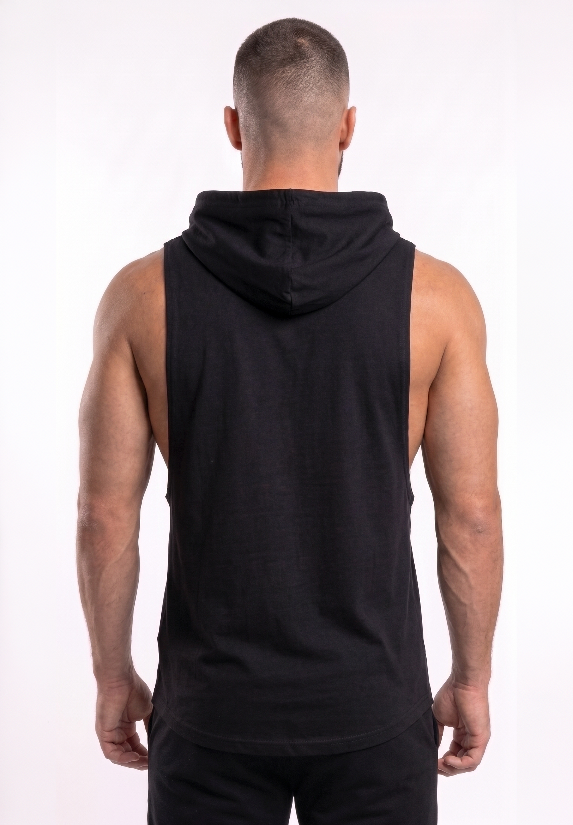 Polera Musculosa con Capucha Black/Blue | MMA