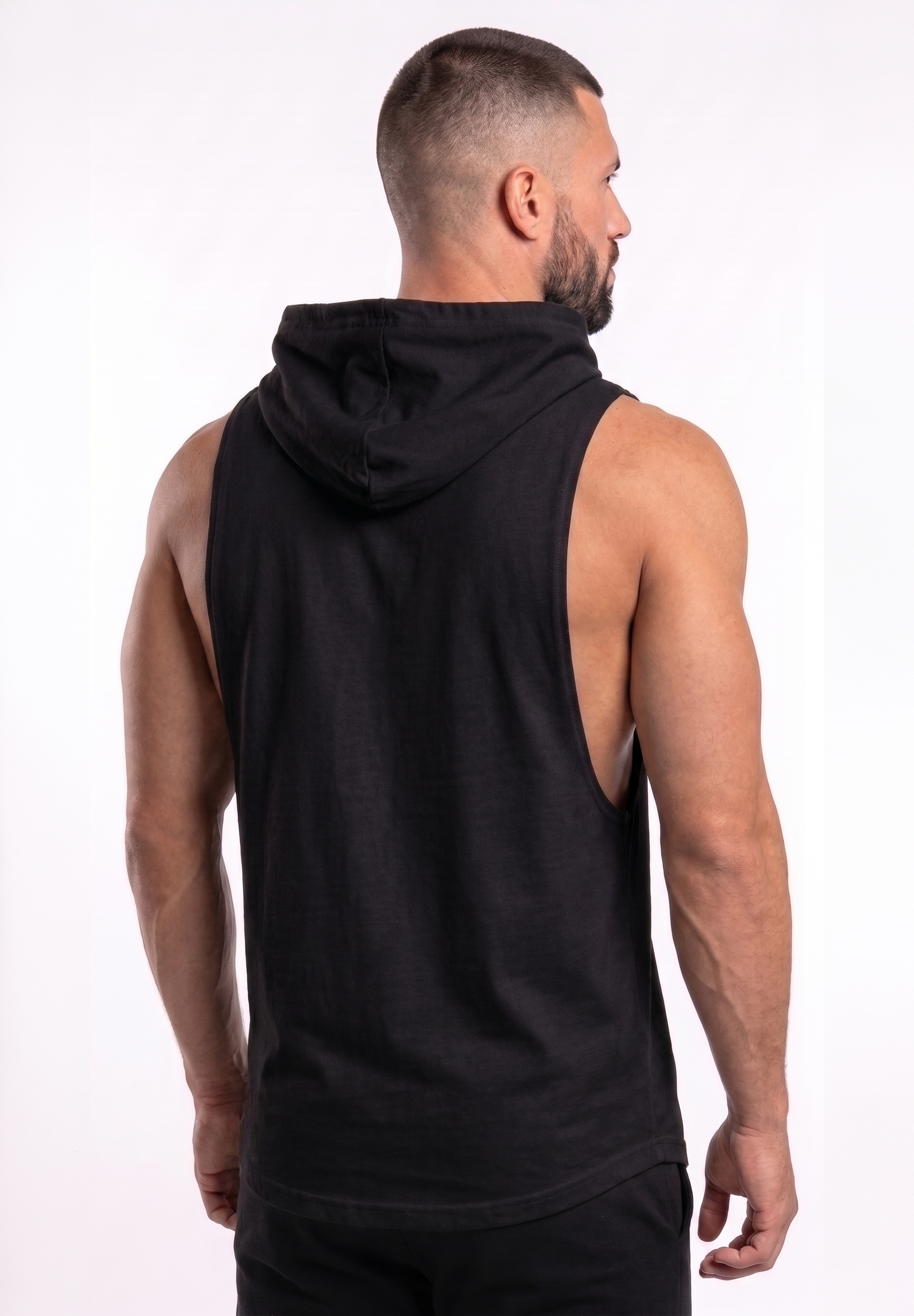Polera Musculosa con Capucha Black/Blue | MMA