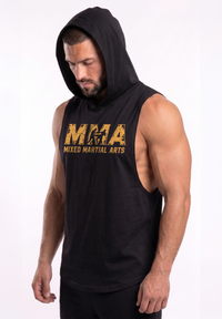 Polera Musculosa con Capucha Black/yellow | MMA