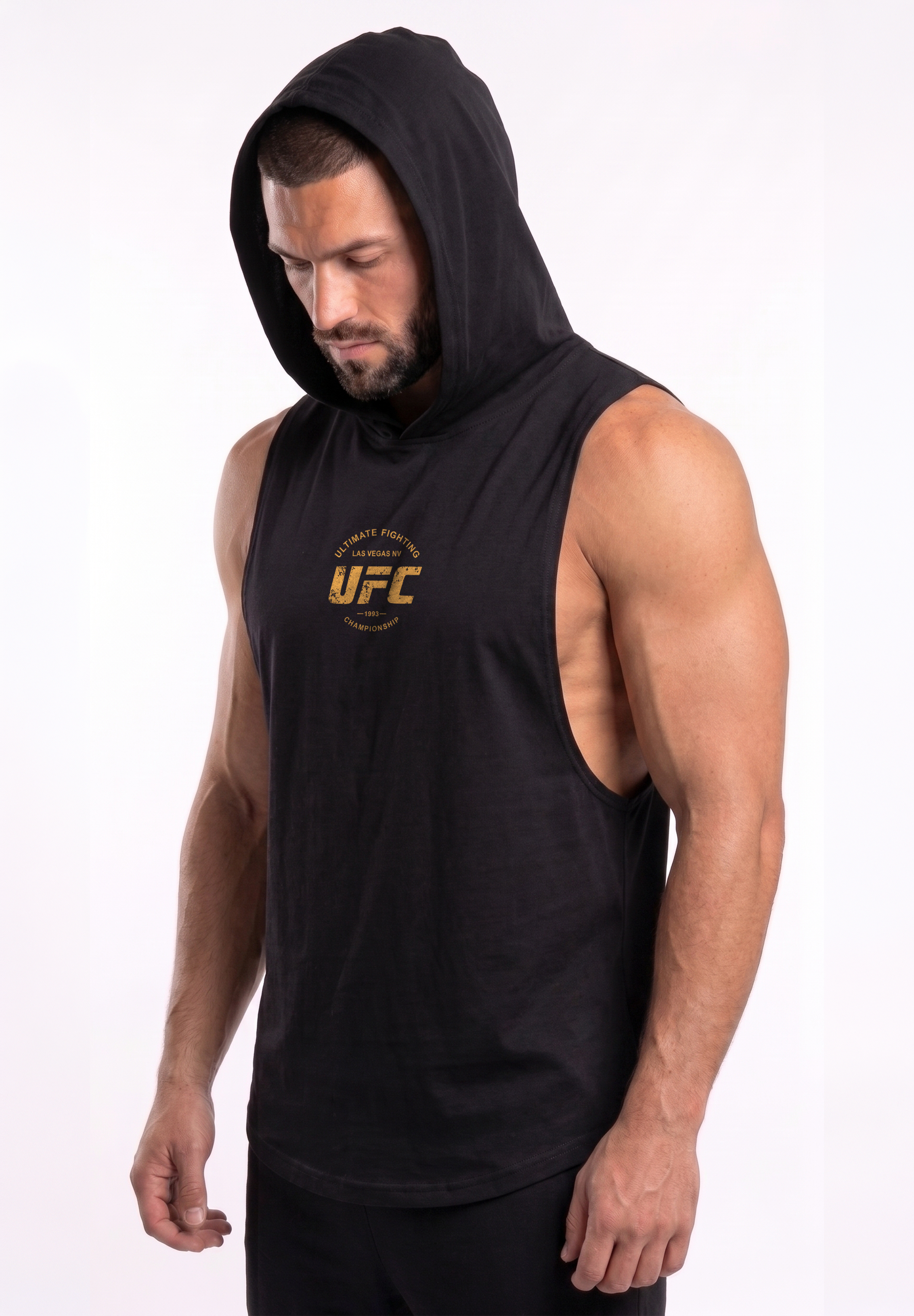 Polera Musculosa con Capucha black | UFC 1993-two