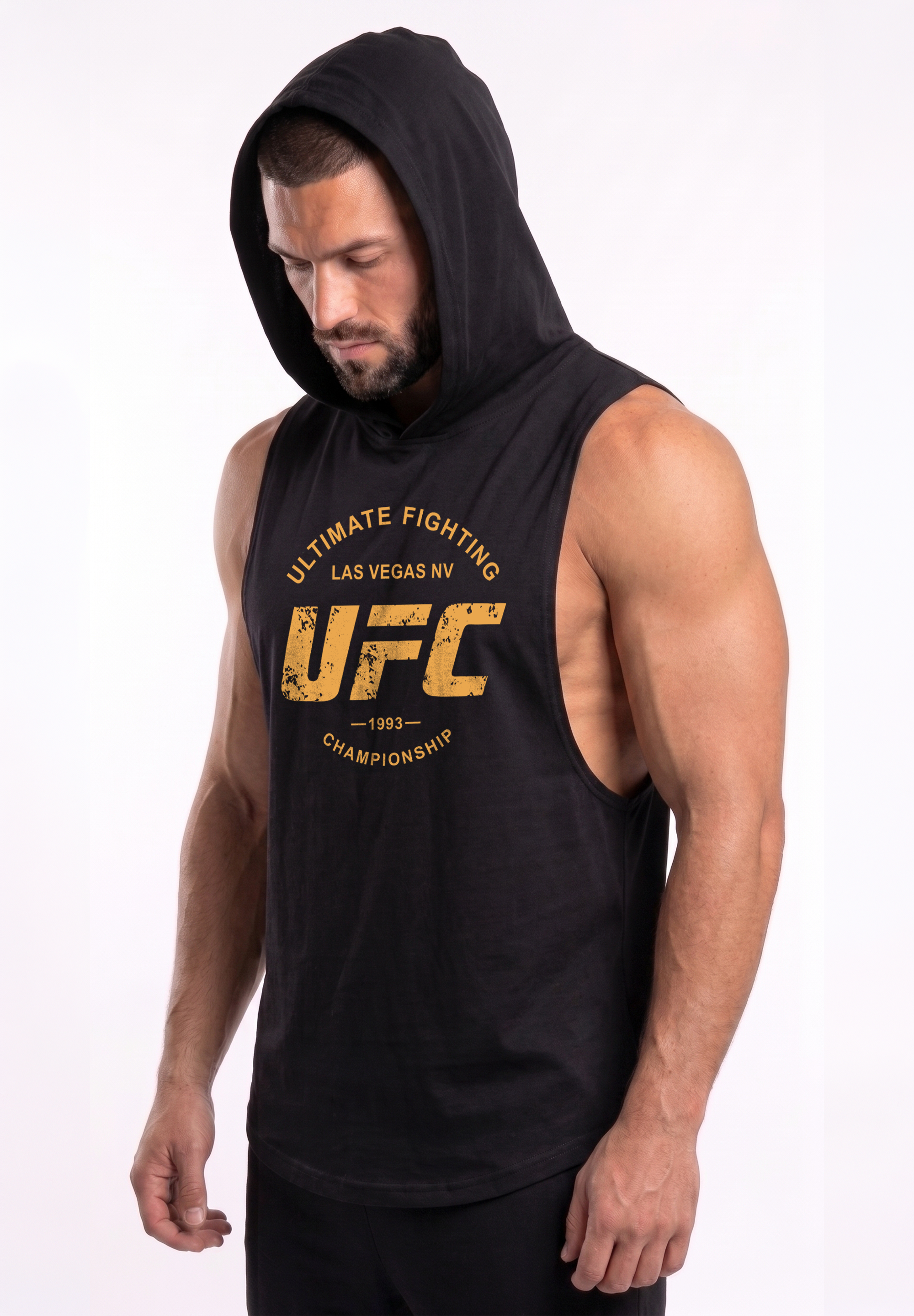 Polera Musculosa con Capucha Black | UFC 1992