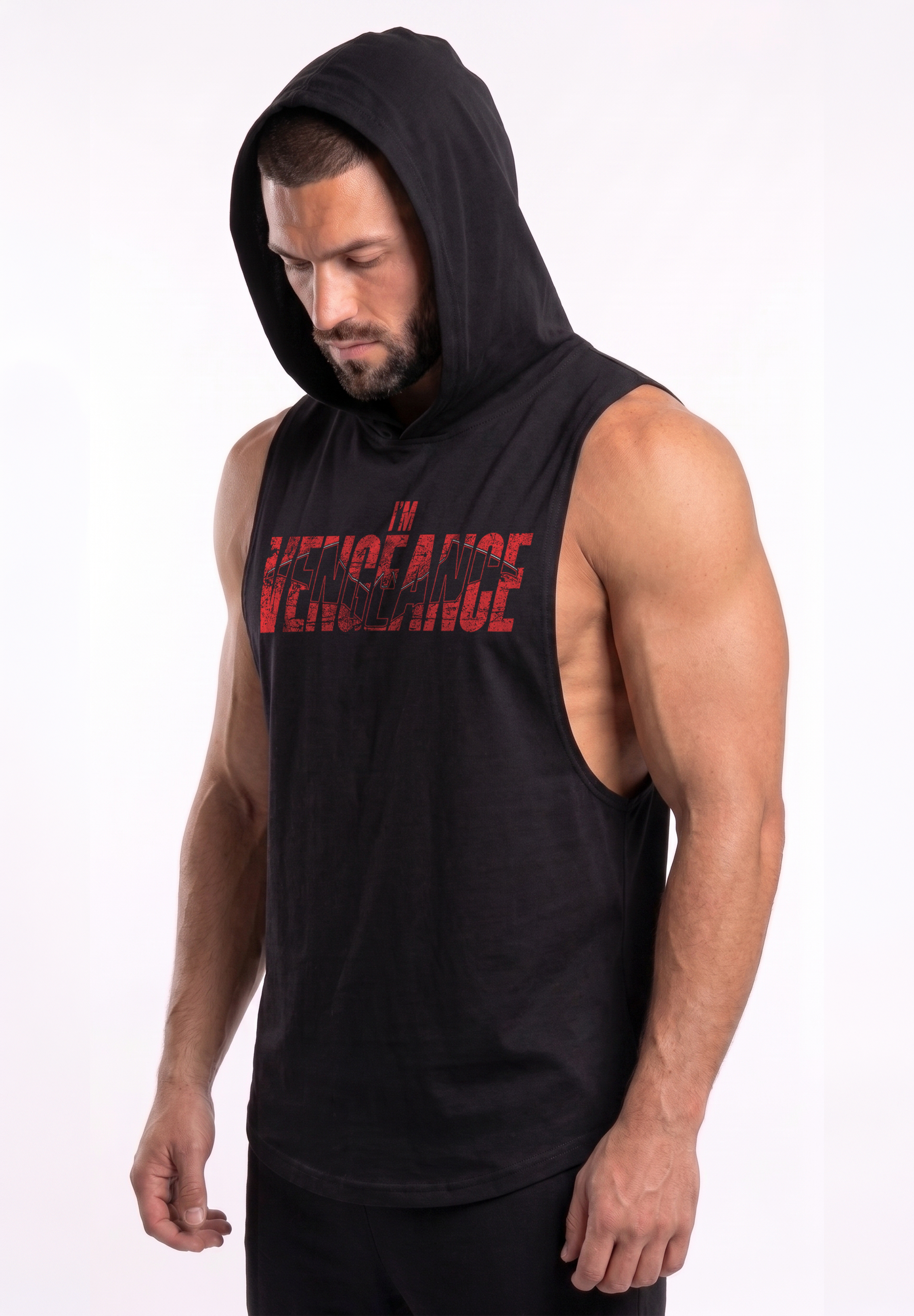 Polera Musculosa con Capucha Black | Vengeance