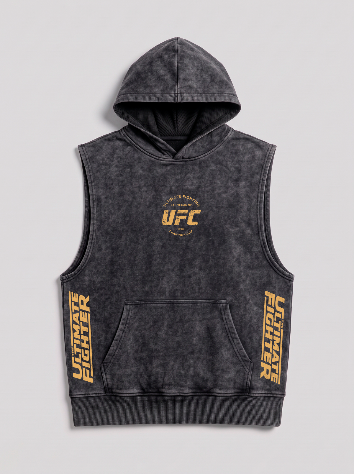 Polerón Musculosa Acid Wash Black | UFC 1993