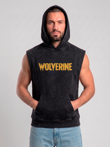 Polerón Musculosa con Capucha Wolverine Acid Wash | black
