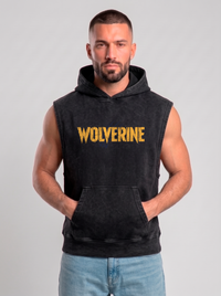 Polerón Musculosa con Capucha Wolverine Acid Wash | black