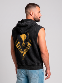 Polerón Musculosa con Capucha Wolverine Acid Wash | black