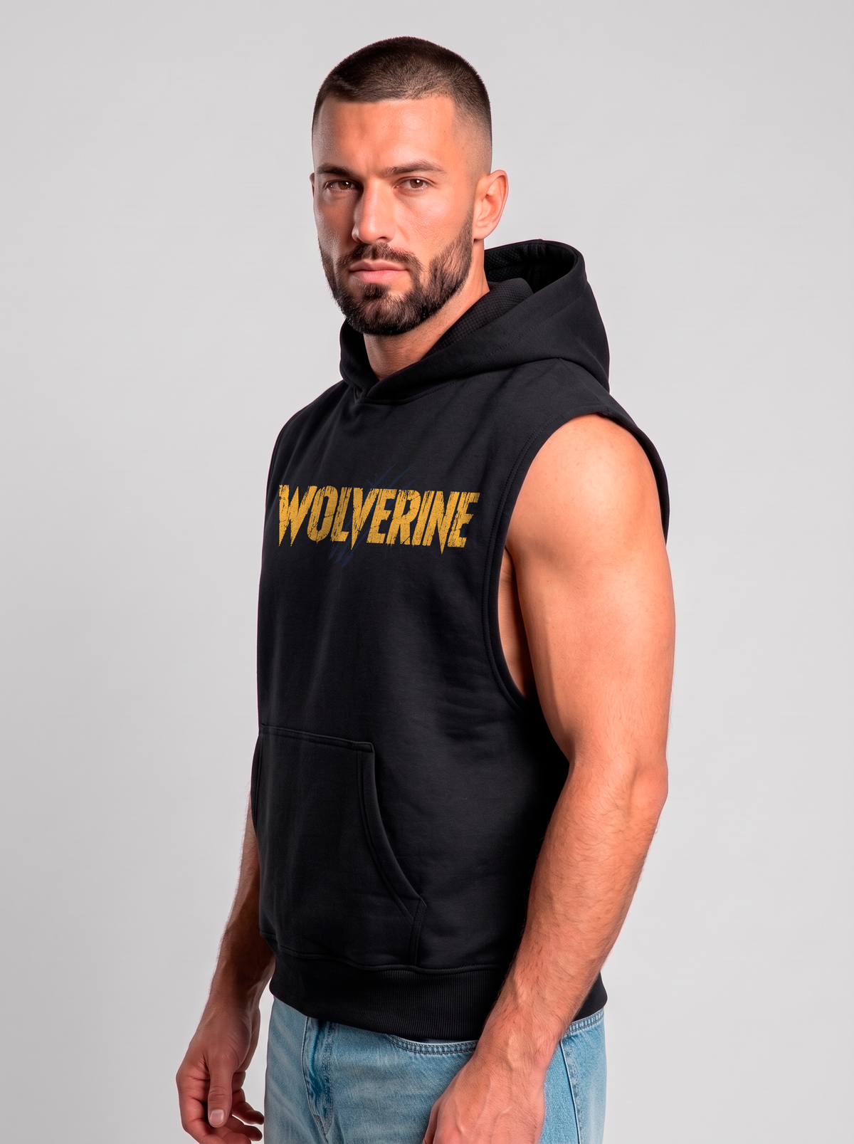 Polerón Musculosa con Capucha Wolverine | Black